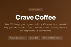 Crave Coffee - SEO Campaign | 43% Organic Traffic Growth